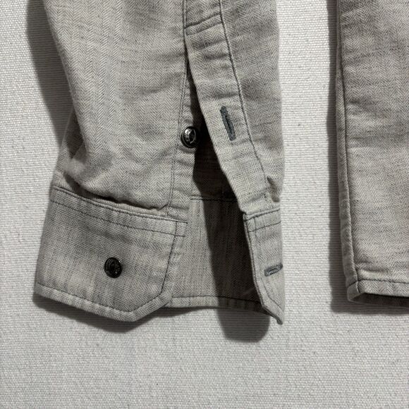 Kuhl Shirt Mens Large Gray Shiftr Granite Long Sleeve Button Up Linen Blend - Picture 11 of 14